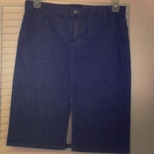 J Crew denim pin skirt